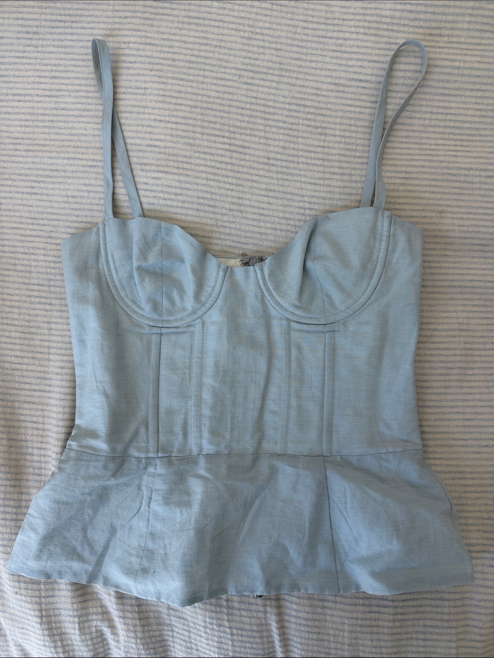 Brock Collection Blue Corset Tank